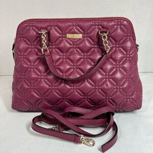 Kate spade quilted leather plum bag